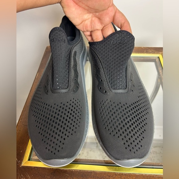 Crocs Literide 360 Pacer Men's Sneakers Black Gray Size 11 Outdoor Slip on - Picture 5 of 12